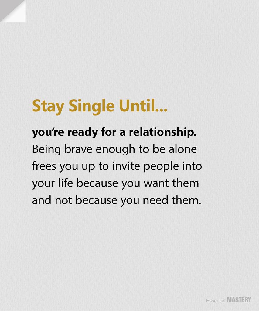 If You Are Single, Read This...

1.