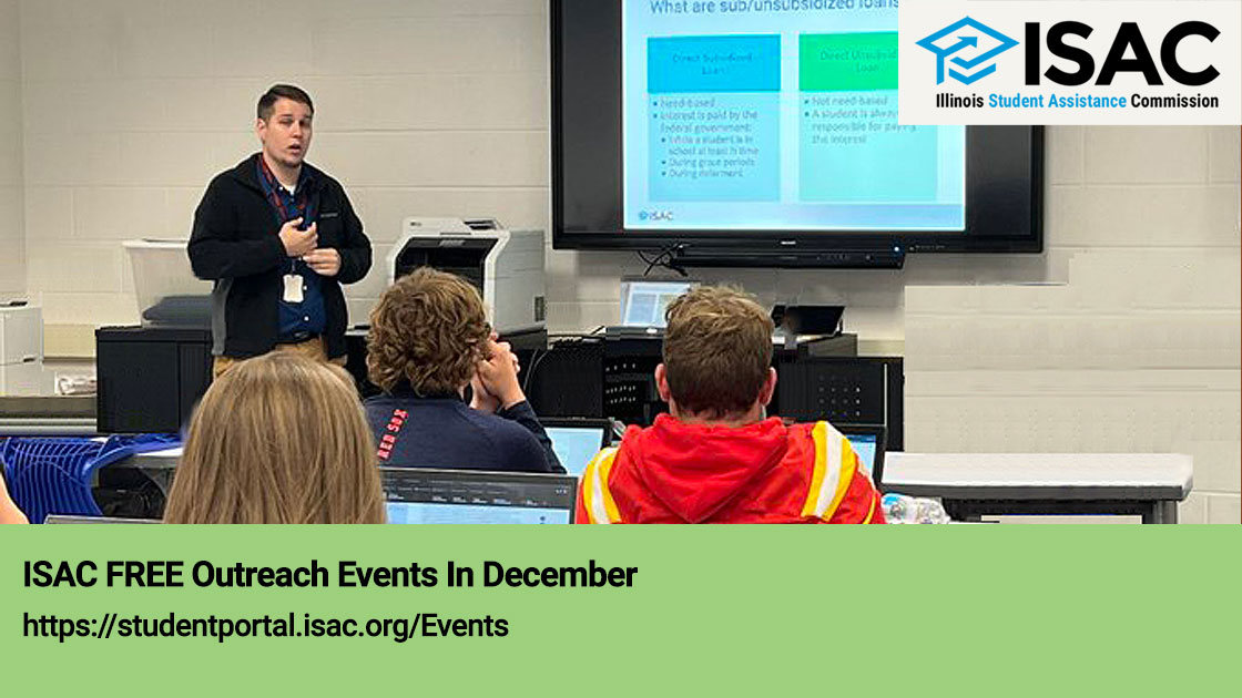 Join us for a free college planning &amp; Financial Aid Application Completion Workshop. Get help applying for #finaid from an ISAC expert. Find an event near you. studentportal.isac.org/Events Can't attend an event? Connect w/an ISACorps member for free assistance. studentportal.isac.org/isacorps