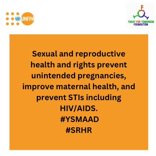 #SRHRwhich also includes Family planning is an important panacea to maternal mortality and even overpopulation.

@ullamuller @KorieUNFPA @docdansal @ThatGirlTinuke @WHONigeria @UNFPANigeria #YSMAAD