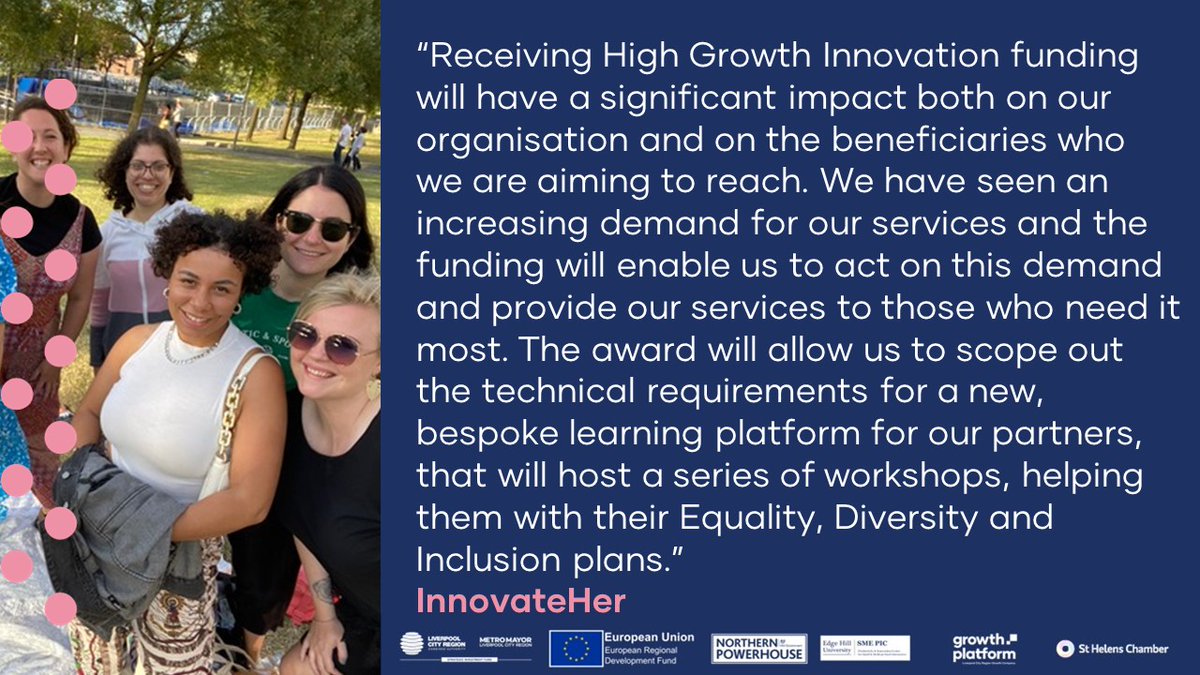 Growth Platform (@growthplatform_) on Twitter photo Meet Social Enterprise <a href="/innovateheruk/">InnovateHer ®</a> who been awarded funding from the #highgrowthinnovationfund to develop an Inclusion Academy InnovateHer are dedicated to improving equality. Meet Social Enterprise <a href="/innovateheruk/">InnovateHer ®</a> who been awarded funding from the #highgrowthinnovationfund to develop an Inclusion Academy InnovateHer are dedicated to improving equality.