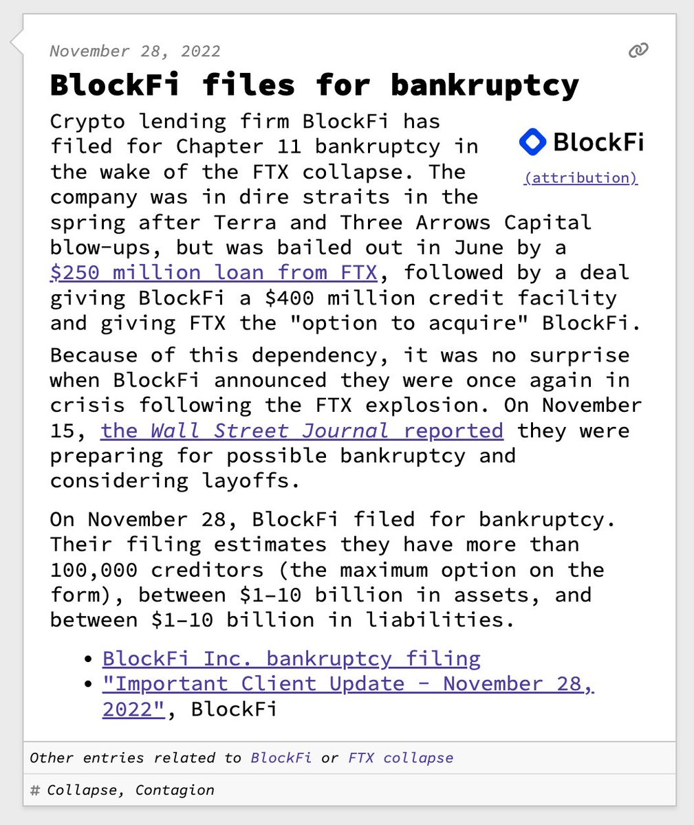 BlockFi files for bankruptcy November 28, 2022 https://t.co/ECQON660hN