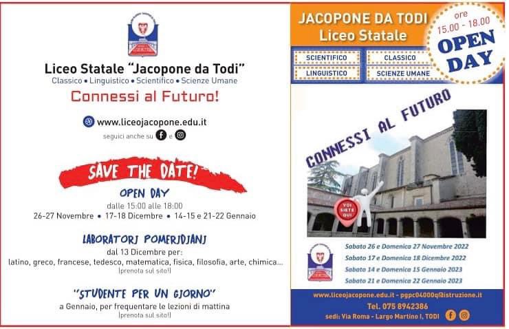 LiceoTodi's tweet photo. Open day del Liceo Jacopone da Todi. https://t.co/pZLa7ajV3n