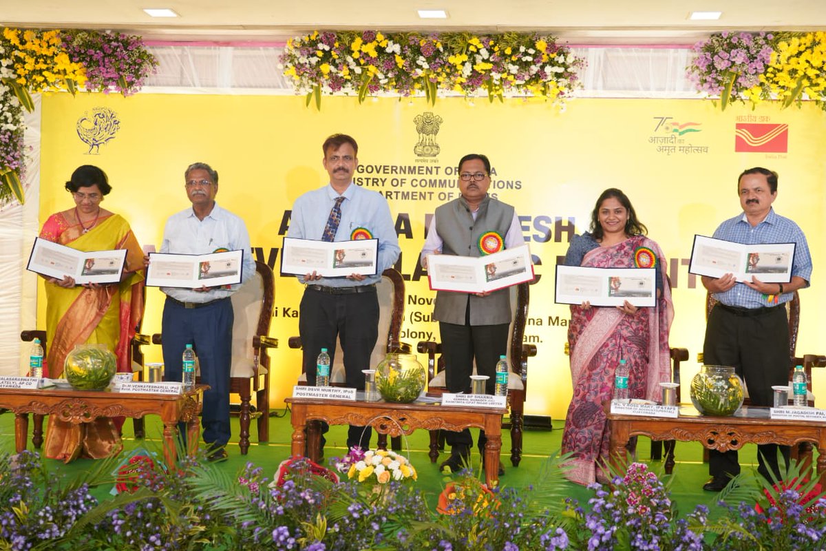 RINL_VSP's tweet image. "Special Cover "on Contribution of #RINL #Vizagsteel towards Sustainable development initiative was released at #APPEX-2022 @IndiaPostOffice by @PMGVijayawada region @atmnirbharat @JM_Scindia @fskulaste @AshwiniVaishnaw @devusinh @Officejmscindia @PibSteel