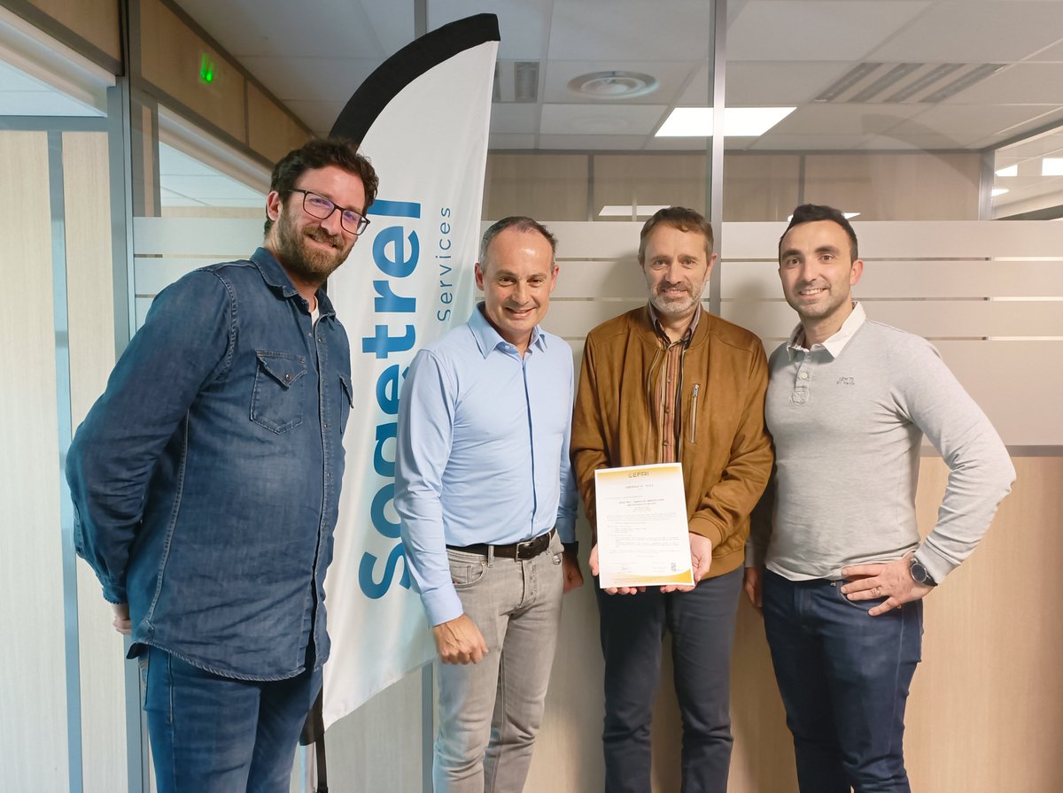 Sogetrel_Off's tweet photo. [CERTIFICATION CEFRI] ✅
L’agence #Sogetrel Arc Méditerranée Maintenance et Services de Pérols vient d’obtenir la #certification du #CEFRI et ainsi l’autorisation d’accès pour réaliser des #travaux d’intervention ou de #maintenance dans des centres de recherches nucléaires. 🤝 https://t.co/QVLhOAHmkA