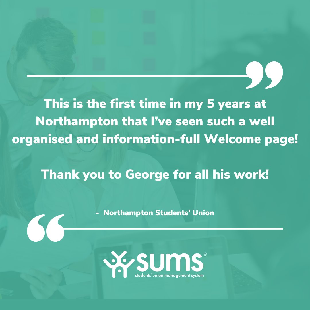 SUMS_LTD's tweet photo. During the summer and introduction into the new academic year, SUMS has been busy completing web development work for a range of our Unions, including for Freshers' splash pages! https://t.co/pgcM763MtQ