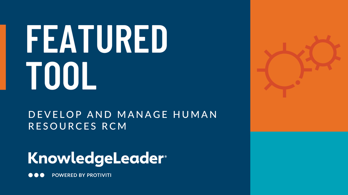 Knowledge_Lead's tweet photo. Download this tool for risks and controls common to the “Develop and Manage Human Resources” process in an #RCM format. https://t.co/ER9CYicD4g

#RiskAssessment #PerformanceManagement #PerformanceMeasurement https://t.co/ZhDcrr8G9d