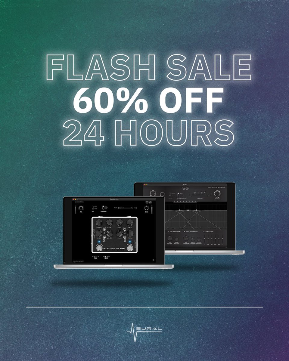 24-hour flash sale on Parallax and Darkglass Ultra, save 60% for a limited time! 

neuraldsp.com