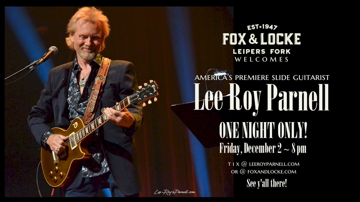 Excited to be back with our friends at Fox &amp; Locke for one night only on Friday, December 2 @ 8pm.

Come join us.... it's gonna be rockin'!