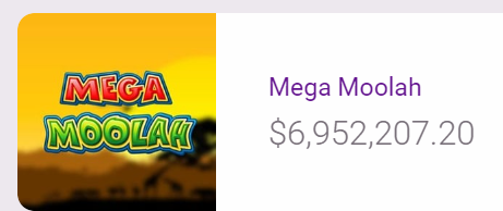 NewFreeSlotGame's tweet photo. Mega Moolah Progressive Jackpot $6,952,196 @ https://t.co/PkbMXn6SEz REAL MONEY #Jackpot #SlotMachineJackpot #MegaMillions #MegaMoolah #ProgressiveJackpot #Casino #BigJackpot #Games #Gambling #Bet #SlotMachine #CasinoGames #CasinoOnline #MajorMillions #WheelofWishes #TreasureNile https://t.co/pSNsMibpWW