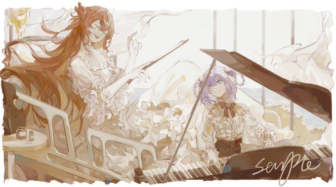 「何かを持っている ピアノ」のTwitter画像/イラスト(新着)