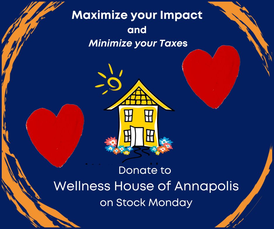 ANWellnessHouse's tweet photo. On Stock Monday,  please consider giving a gift of stock to Wellness House of Annapolis, to help keep these vital programs free to those who need us. Go to:  https://t.co/DQ3Jwz2scJ   Thank you! https://t.co/BaEQxPHJLz