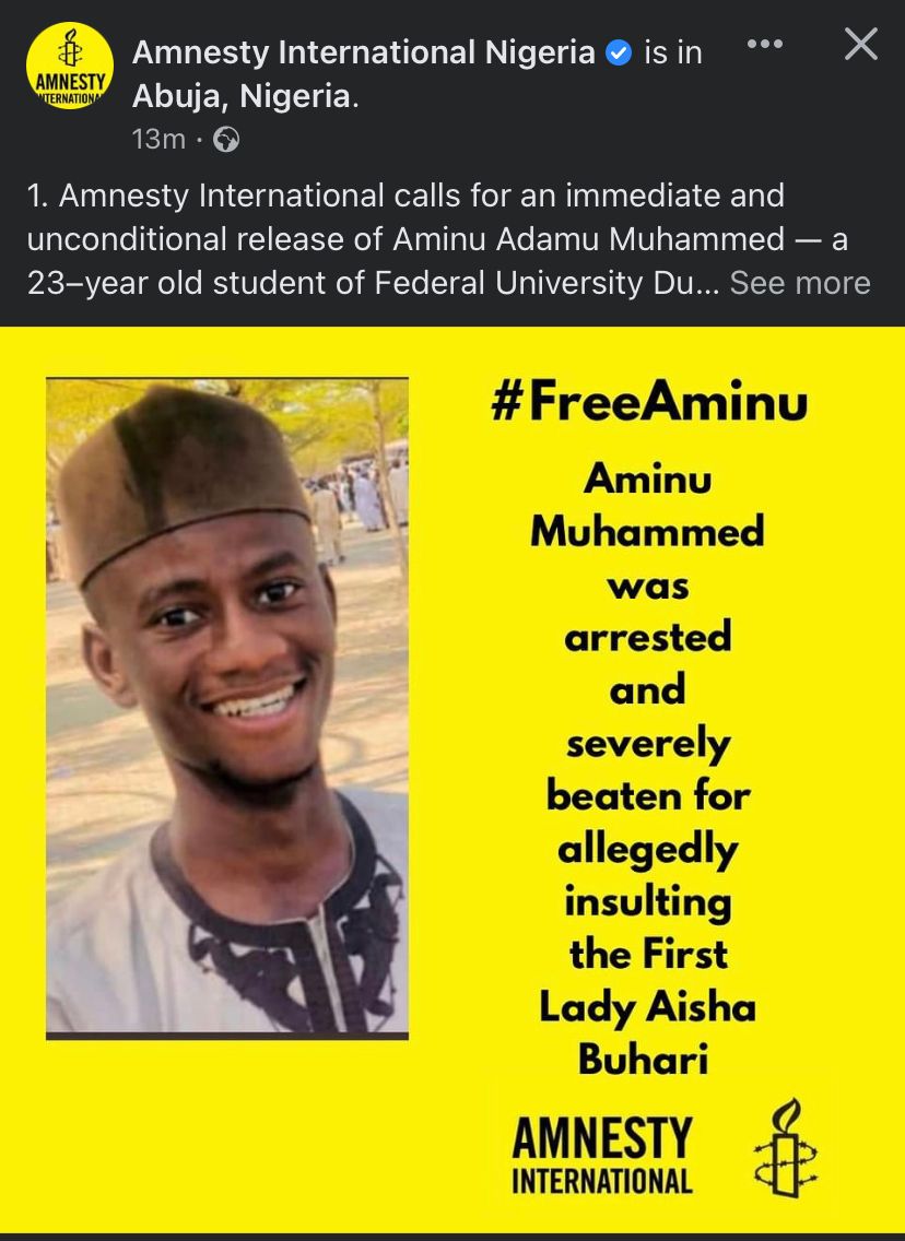 JibrinIbrahim17's tweet photo. Free Aminu https://t.co/kWY0QVkeSP