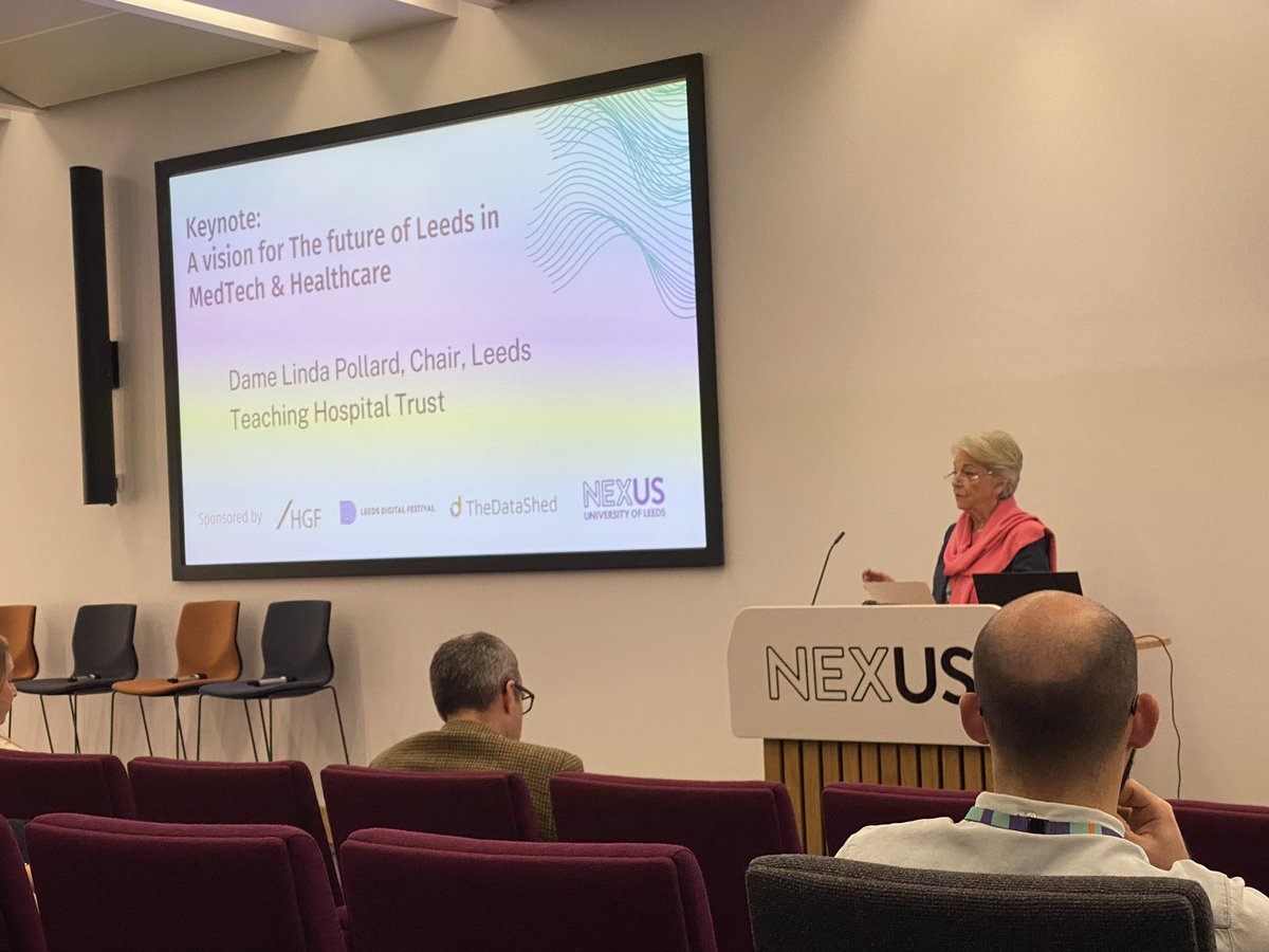 Catching the start and end of the @TheDataShed #LeedsMedTech showcase @nexusunileeds today..learning about the opportunity for #Leeds to be a world leading centre for MedTech innovation. World leading health institutions and policy makers alongside global ambition. #TeamLeeds