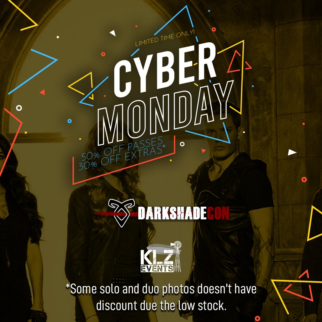 KLZ_Events's tweet photo. 💙💙 CYBER MONDAY SALES! 💙💙
Only today until 23.59h. The major discounts of the whole year 😊🔥🍷🔪🐺
👉🏼 https://t.co/5qrX460Ge5
#onehundredcon
#bloodynightcon_europe
#DarkShadeCon
#WereWolfCon https://t.co/EHpm0cUpD9