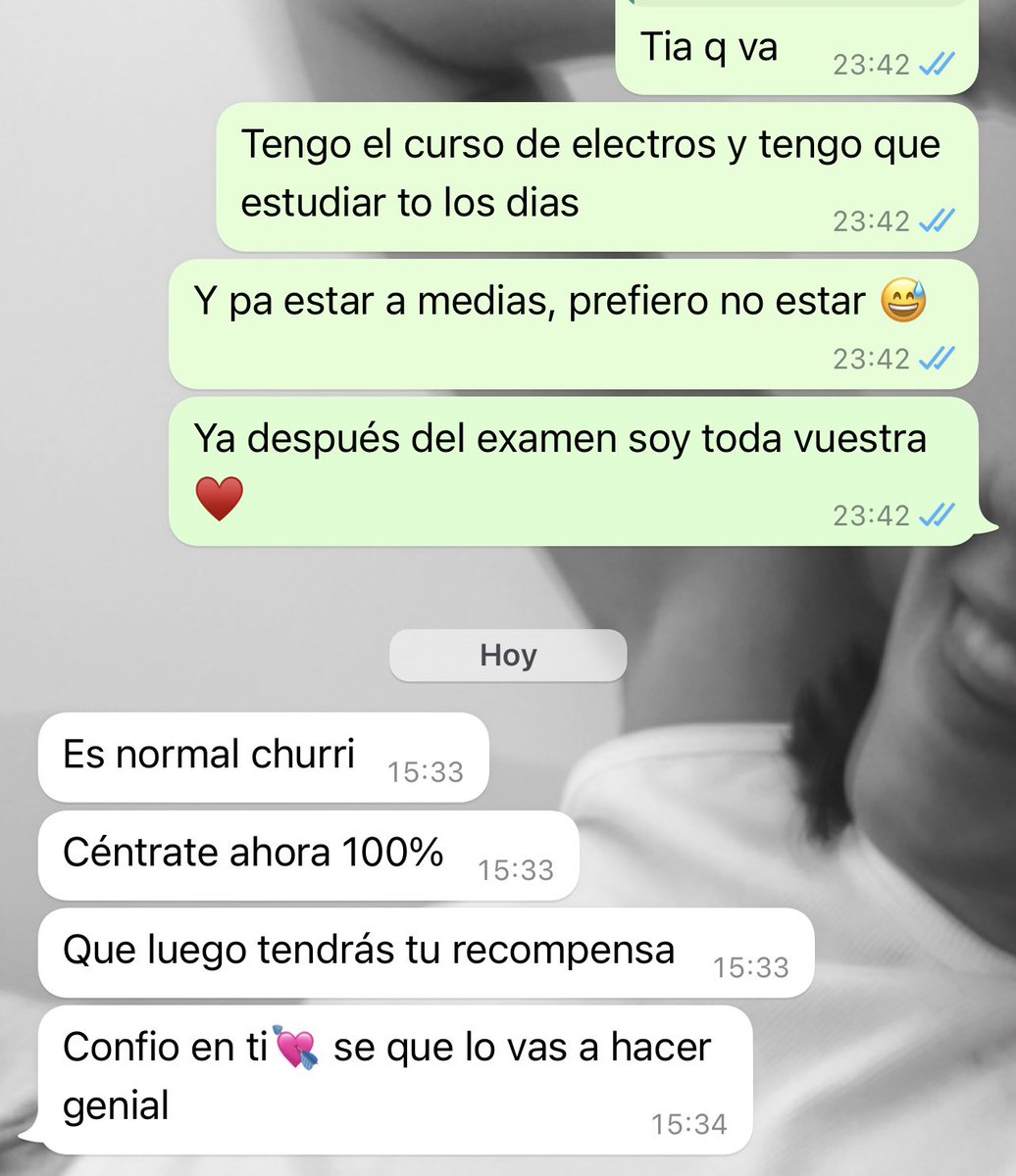 Mi amiga Carmen es el ejemplo de lo que SÍ hay que decir cuando alguien que está en el intensivo de una oposición rechaza un planazo.

Cuenta contigo, pero no insiste, lo entiende, te anima y apoya la decisión.

Sed como Carmen.