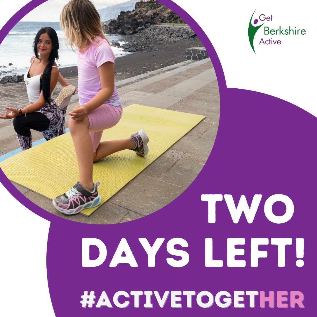 Only 2 days to enter our #ActiveTogetHER campaign, championing Mothers/Mother figures & daughters moving together😃Win up to £300 in vouchers by tagging us in a photo of you (or emailing it to info@getberkshireactive.org) & telling us what you like to do together! #berkshire