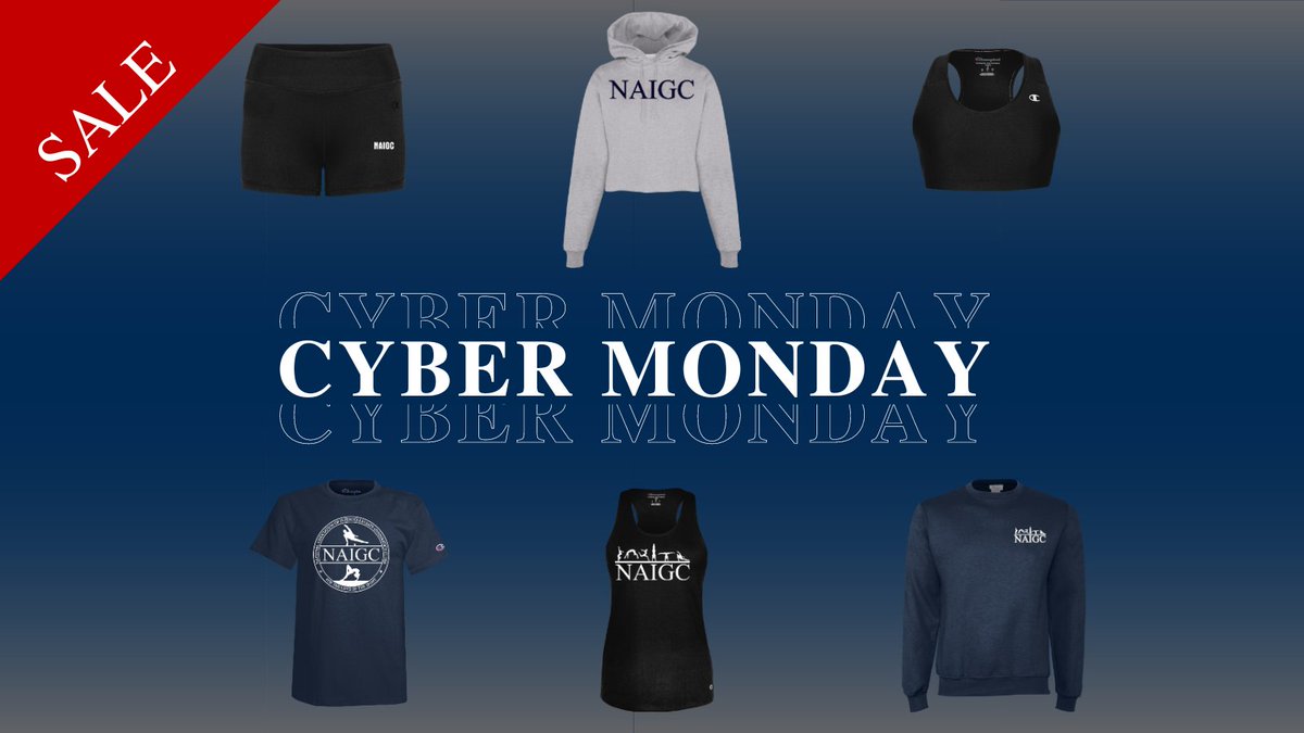Don't miss out on these Cyber Monday prices! Stock up for this season with NAIGC apparel. Visit teamstore.gtmsportswear.com/naigc

#naigc #naigcgymnastics #cybermonday #cyberweek #blackfriday #sale #blackfridaysale #gymanstics #gymnasticsapparel #athleticapparel #collegiategymnastics