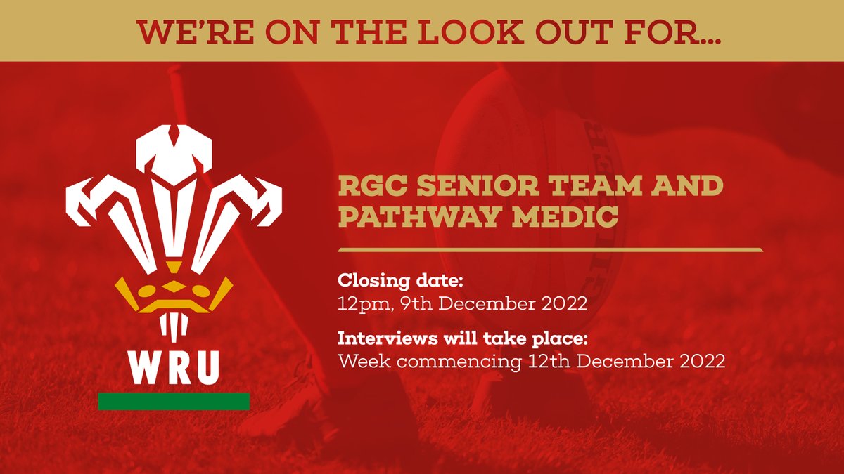 We are recruiting

🔗community.wru.wales/the-wru/inside…