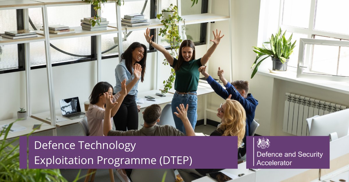 UKDInnovation's tweet photo. The Defence Technology Exploitation Programme (DTEP) is designed to support pioneering projects to flourish.

If you're a UK-based SME with novel solutions for defence, DTEP can help you.

Find out more here:
https://t.co/BPw3DjKQhh

@innovateuk @DefenceHQ #DefenceInnovation https://t.co/hDYglap56a