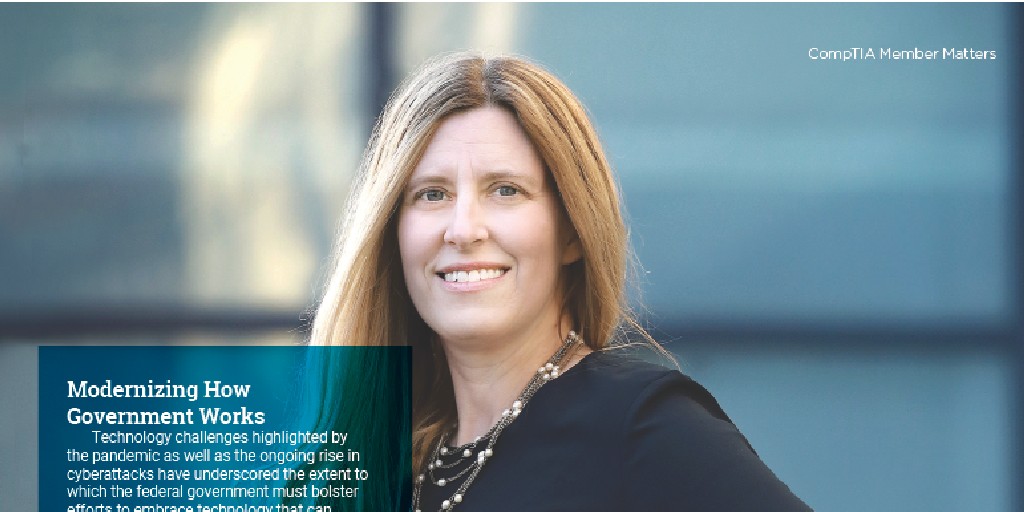 SAICinc's tweet photo. SAIC's Amy Benson shares insights on what modernization of the government looks like in this recent article published by @CompTIA's World Magazine. Check her article out here: https://t.co/1pgIreRZEz #CompTIAWorld https://t.co/BRuPiOu0kh