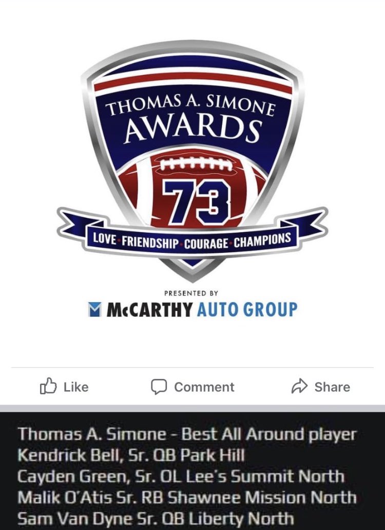 PHTrojansFB's tweet photo. Our QB1 @kendrixkb8 is a finalist for the Thomas A. Simone Award! Best all around player in the metro!
@CoachAndySims
#trojanmade⚔️
#SimoneAward https://t.co/SM6rB2WUom