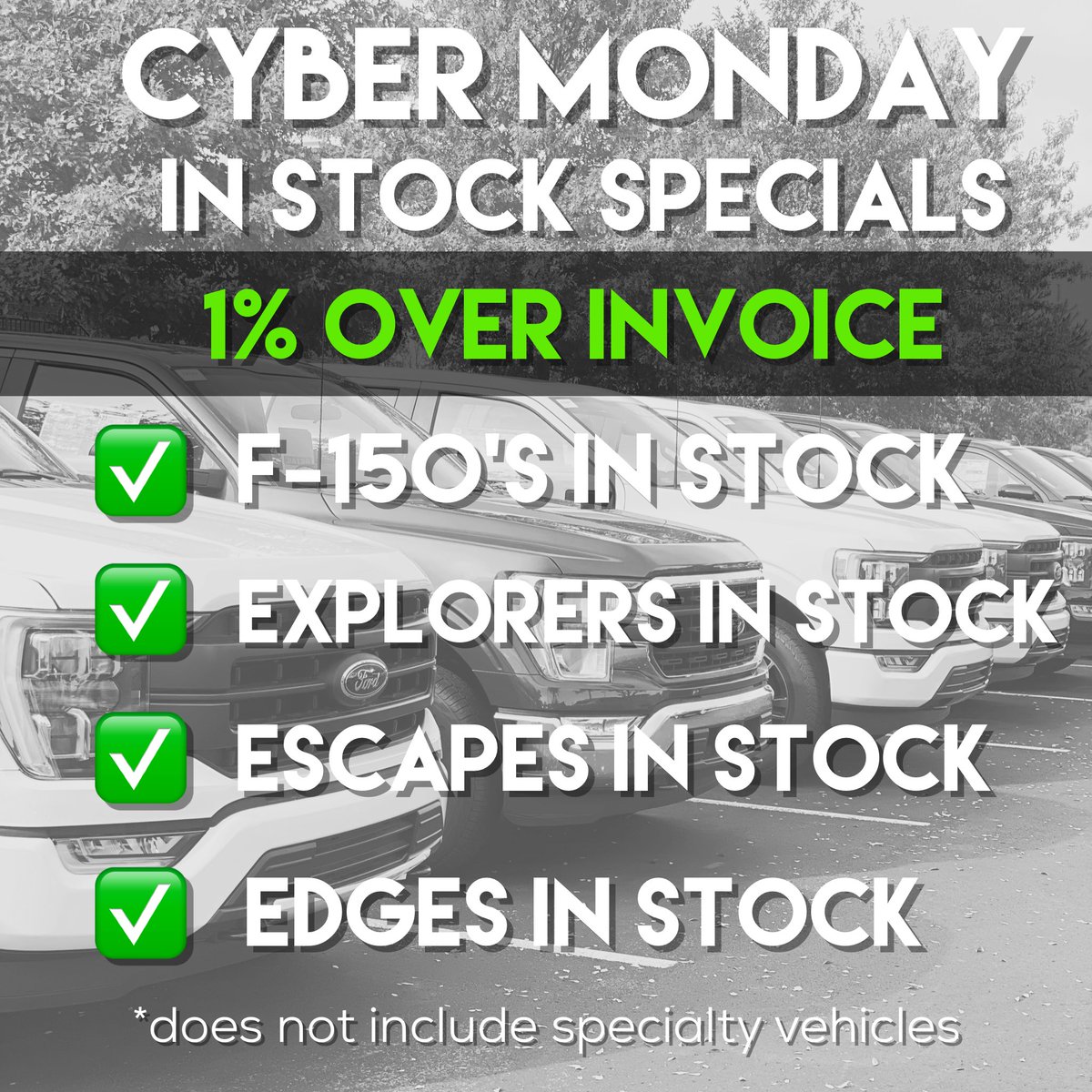 TwoRiversFord's tweet image. IN STOCK INVENTORY IS BACK AT TWO RIVERS FORD. 🙌 OUR LOT IS STOCKED WITH VEHICLES PRICED TO SELL AT 1% OVER INVOICE ➕LOCK IN GREAT RATES  STARTING AT 2.9%. CHRISTMAS CAME EARLY TO TWO RIVERS FORD #movequickly #getitbeforeitsgone