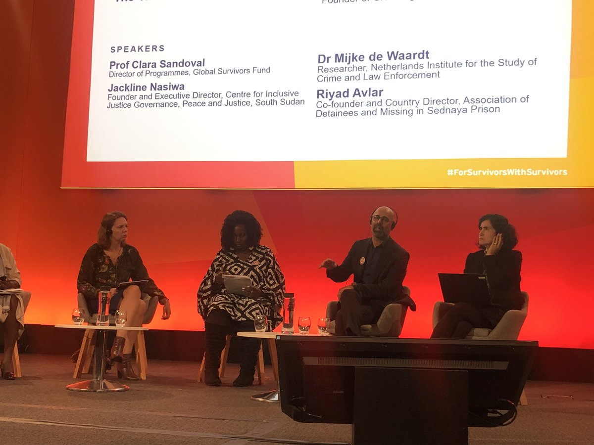 ‘Sanctioned #assets of #perpetrators such as Rifaat al Assad must be used for #ReparationsNow’ said Ryiad Avlar @SednayaPrison <a href="/glsurvivorsfund/">Global Survivors Fund</a>