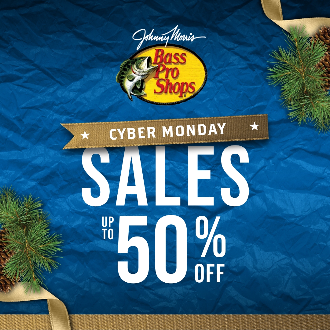 Bass Pro Shops on X: Bass Pro Shops CYBER MONDAY SALE! Save Up to 50% off  online only for a limited time! Shop big savings on your favorite  categories! Click the link