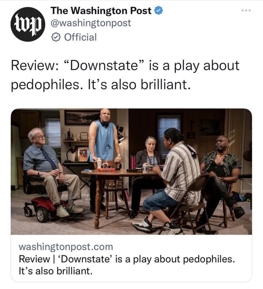 Nate Schatzline (@nateschatzline) on Twitter photo Imagine writing a positive article about a play that normalizes sex with children…
NO MORE PANDERING! Let’s start UNAPOLOGETICALLY exposing & taking down companies who promote the disgusting sexual abuse of children!
1. Balenciaga
2. <a href="/washingtonpost/">The Washington Post</a>
3. ?
Who else? Imagine writing a positive article about a play that normalizes sex with children…
NO MORE PANDERING! Let’s start UNAPOLOGETICALLY exposing & taking down companies who promote the disgusting sexual abuse of children!
1. Balenciaga
2. <a href="/washingtonpost/">The Washington Post</a>
3. ?
Who else?