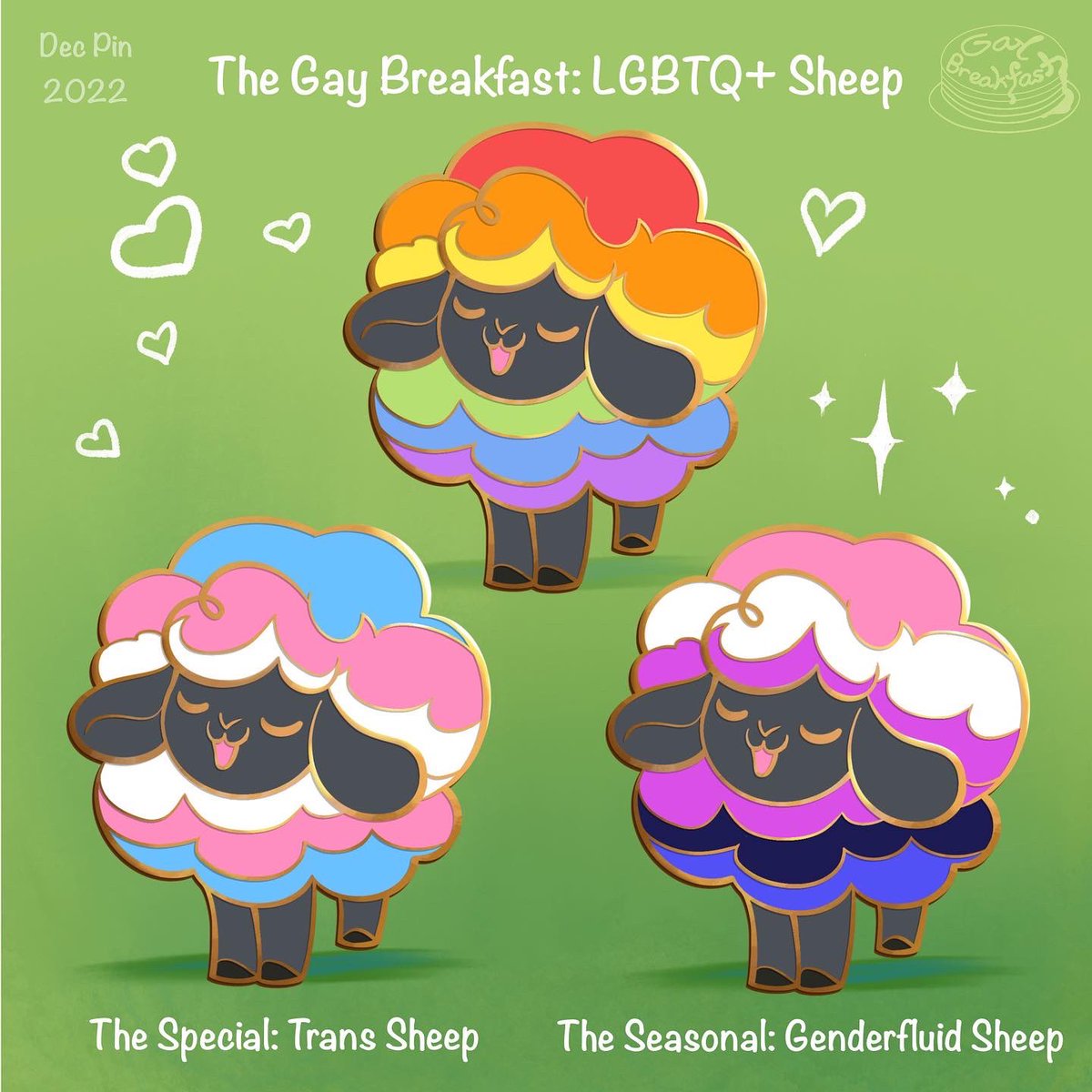 These 3 already posted are the basis for the featured pins of our pin club, available until Nov 30th 💙:

patreon.com/GayBreakfast