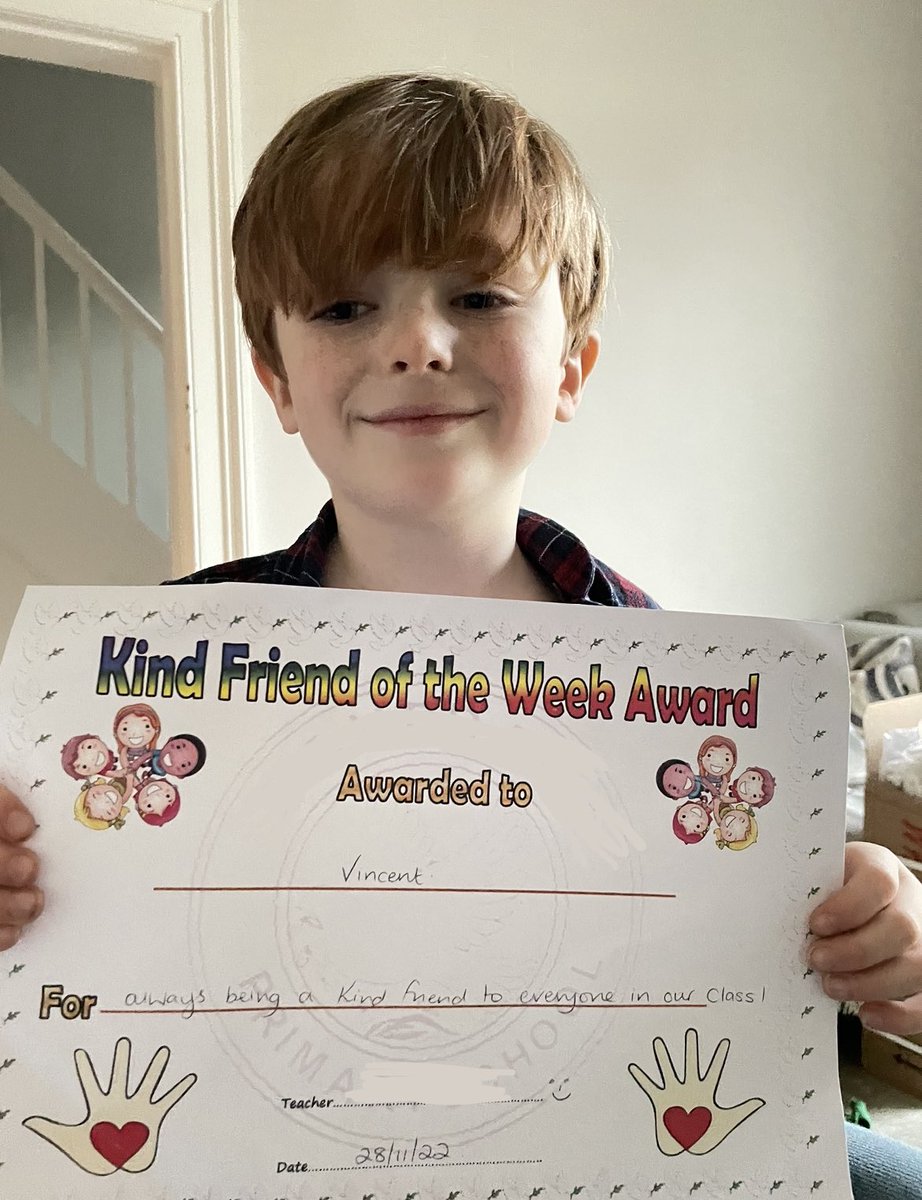 So proud of this lovely, sensitive, kind little soul.