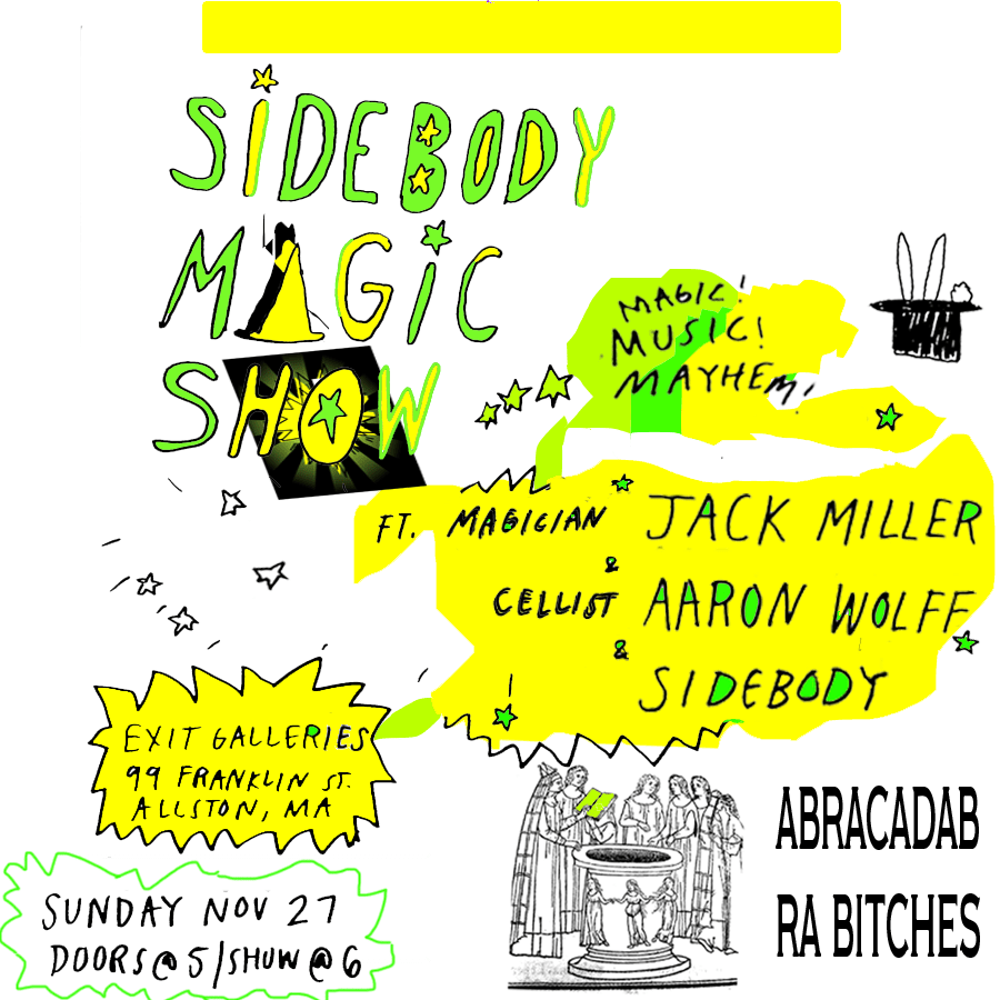 x_hj_x's tweet photo. Big thanks to @sidebody_ (@hava_horowitz, @cjgiaimo, @mrthschn, @_club_mate) for asking me to open their show last night, I had a great time—find their new album on all the services! (&amp; tons of thanks to Sam at EXIT Galleries for letting me use FIRE 🔥) https://t.co/qVshjIxWCX https://t.co/Fu36d5HDMf