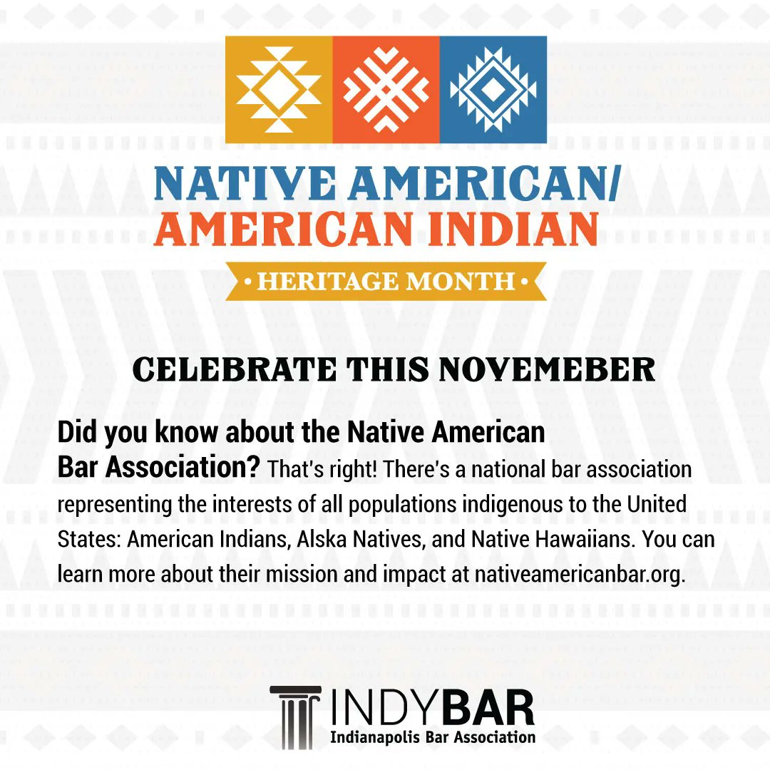 Did you know about the Native American Bar Association? Check out more details here: nativeamericanbar.org #nativeamericanhertiagemonth
