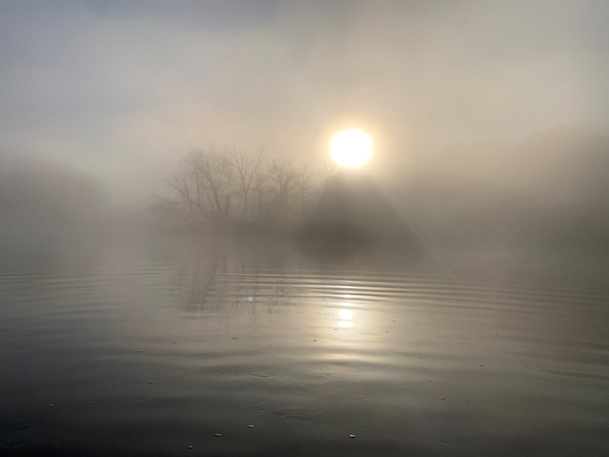 fehrgraham's tweet photo. #FehrGraham Senior Environmental Health and Safety Scientist Leonard Dane enjoys the beautiful sunrise while monitoring water quality in the Fox River. Leonard and his colleagues use the data to help the Fox River Study Group develop the Fox River Implementation Plan. https://t.co/XCXOyFv8BC