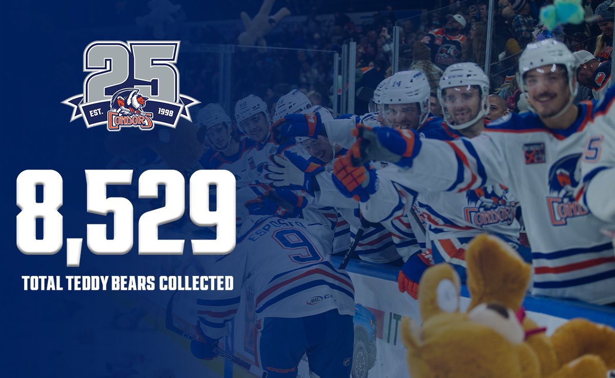Condors's tweet image. The second largest teddy bear toss in team history!!

Thank you #Condorstown 🧸🧸

#Year25