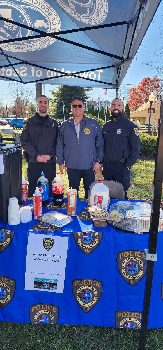 Thank you all who stopped by and had some Cocoa with a Cop during Small Business Saturday in Scotch Plains!