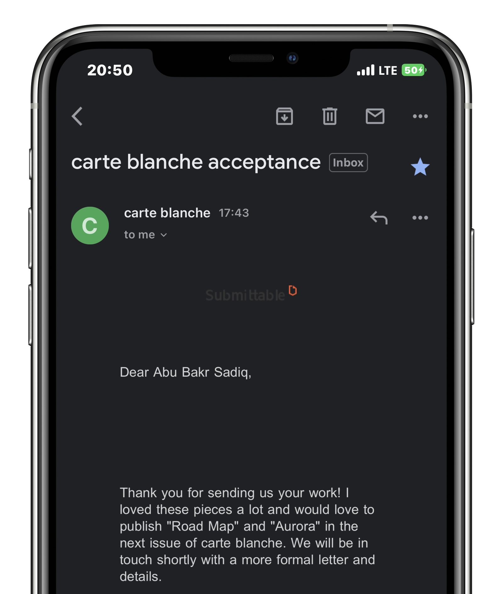 Abu Bakr Sadiq on Twitter "⁦Carte Blanche said yes to two poems from