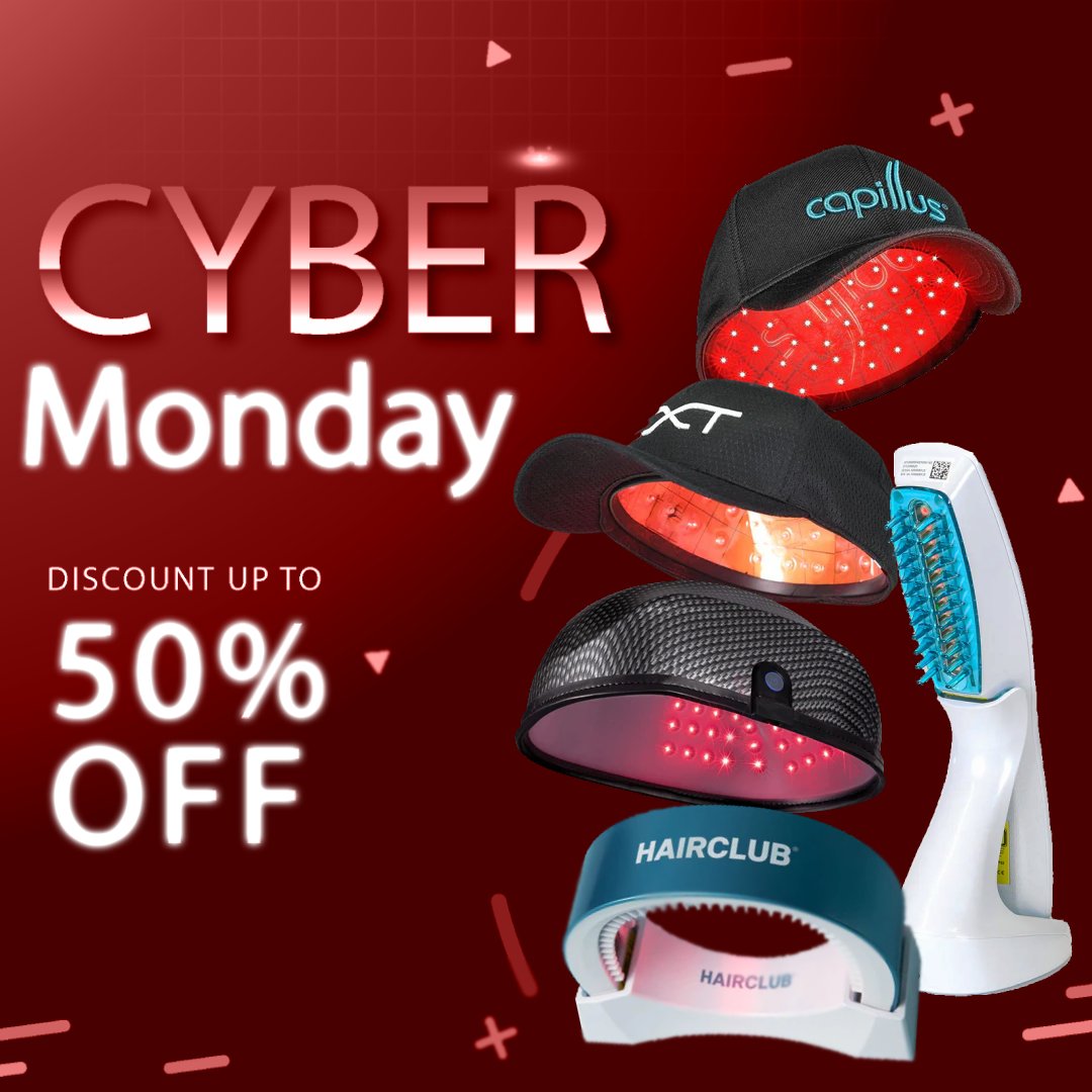 HairClub's tweet photo. Happy Cyber Monday!💻
Today only enjoy up to 50% off laser devices.✨
SAVE your hair today at https://t.co/19HLyJHJqi! 🦱🔥
.
.
.
#hairclub #cybermonday #cybermon #lasertreatment #cybermondaysale #hairgrowth #hairgoals https://t.co/Z3LJjYSQk9