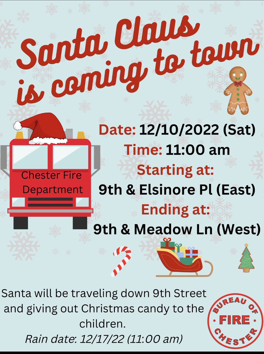 Santa is coming to Chester!