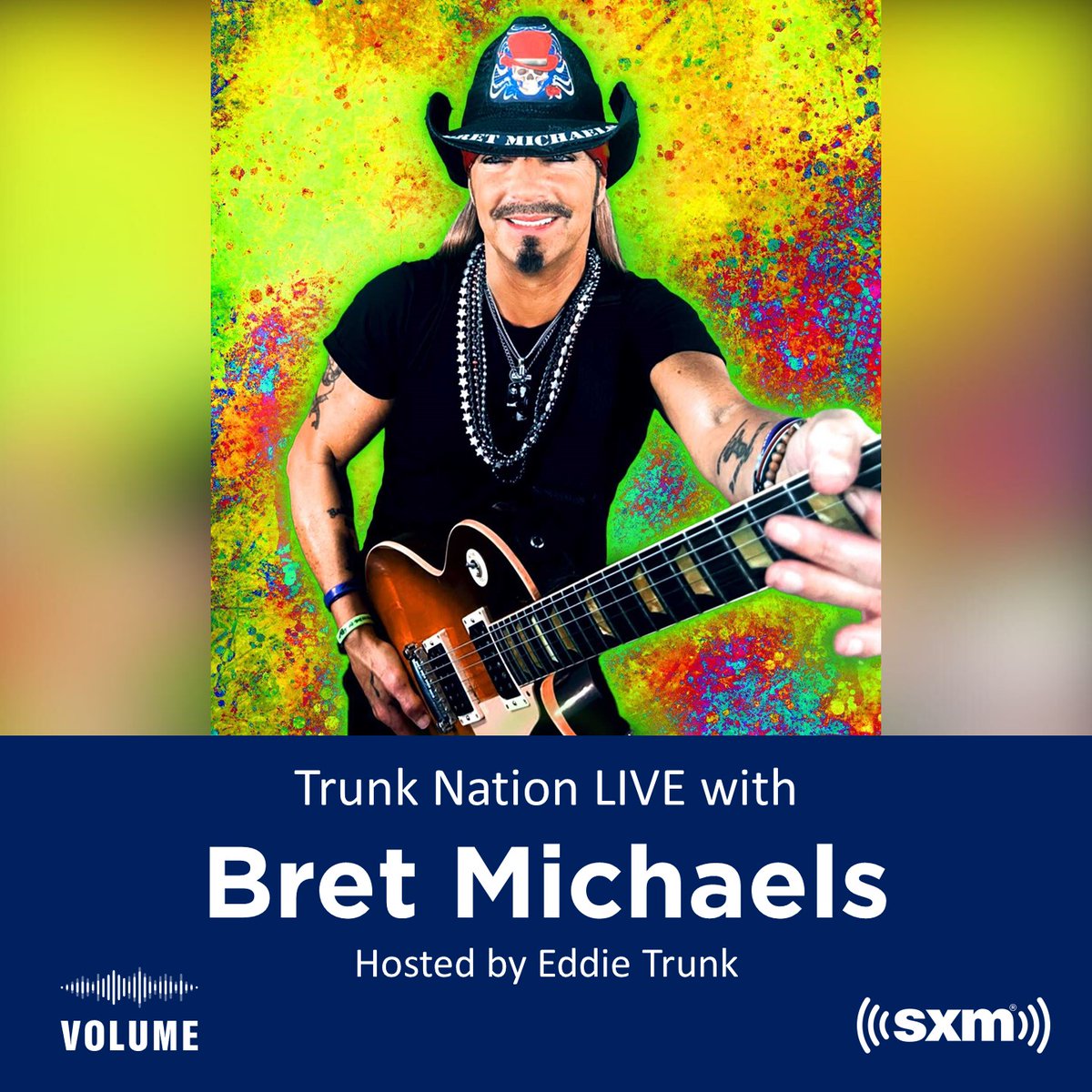 TrunkNationSXM's tweet photo. Today on #TrunkNation - LIVE FROM @SIRIUSXM NYC STUDIOS: @bretmichaels joins @EddieTrunk to perform and talk the #NBAGV world tour, PLUS a surprise exclusive announcement! Tune in on @factiontalkxl 103 from 3-5pET or listen anytime on the SiriusXM app: https://t.co/P0WfPR8fUS https://t.co/8p8Ym3jZlN