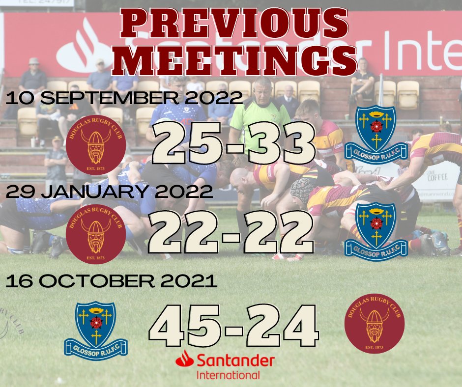 Douglas RUFC (@douglasrufc) on Twitter photo Douglas 1st XV are away again this weekend to <a href="/GlossopRUFC1st/">Glossop 1XV</a> in the Regional 2 North West ๐
๐
3rd December
๐ Glossop Rugby
โฑ 2.15 Douglas 1st XV are away again this weekend to <a href="/GlossopRUFC1st/">Glossop 1XV</a> in the Regional 2 North West ๐
๐
3rd December
๐ Glossop Rugby
โฑ 2.15