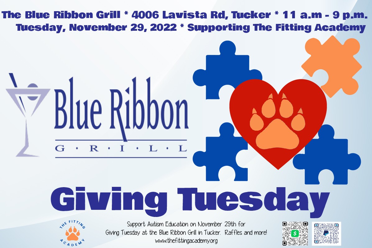 MissyMooreATL's tweet photo. Join me tomorrow; Giving Tuesday
The Blue Ribbon Grill to support a growing inclusive autism school, 
The Fitting Academy or please consider supporting them at;
https://t.co/c1LXkiPHn2
Thank you! https://t.co/VUxPxI1eZf