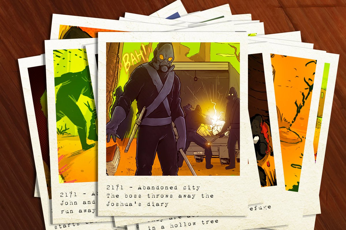 The boss finds my diary on the ground (I must have dropped it during the struggle). He takes a look at the first pages. Then throws the diary away. He looks toward the woods in my direction as if he can see me. Fortunately, looks away and gets into the van.