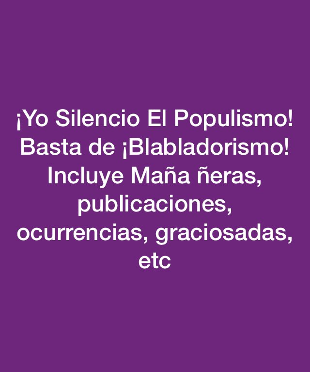 AlfonsoMejiaB's tweet photo. Ahora sigue silenciarle #BastaDeBlabladorismo #YoSilencioAlPopulismo
#Decrepitocracia https://t.co/djYc7GgMVu