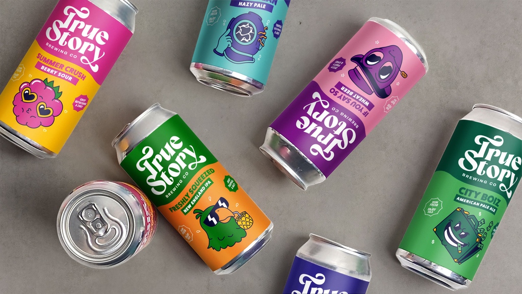 Designed by Deuce Studio, the eye-catching cans feature colorful, vivid hues and a playful type treatment, and when paired with the lovable characters, how could you not crave one of these beers?

l8r.it/9XKR?