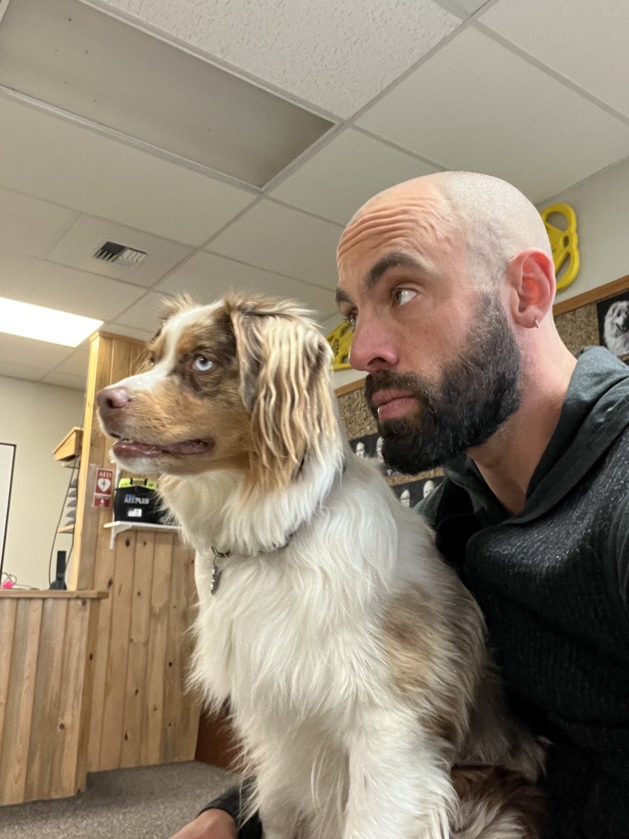 Eldy and I waiting for a meeting to be canceled. Nobody likes a canceled meeting more than me.