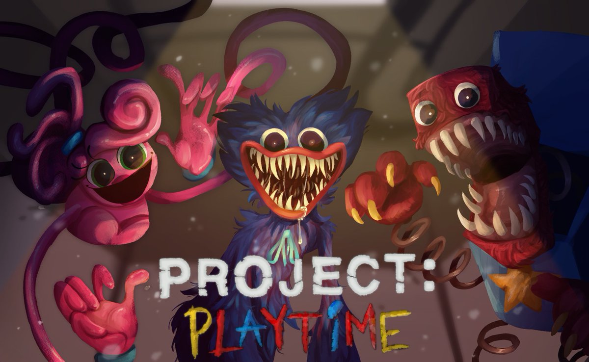 Opossol's tweet photo. Ok it's done!! I finished it last night, it took me HOURS but damn am I proud of it! 
But here it is! in honor of the upcoming game, #ProjectPlaytime by mob games! https://t.co/hyxSM6yBFj