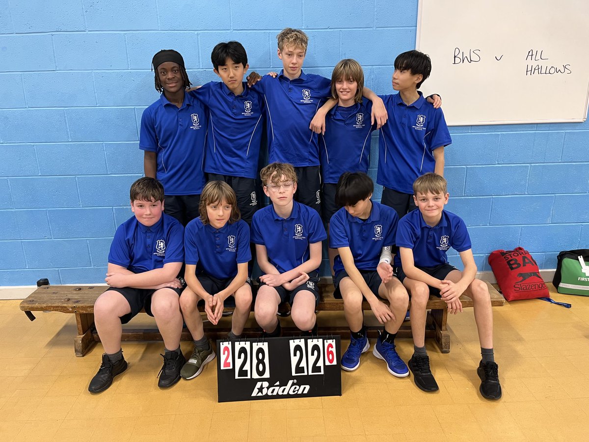 Basketball: Well done to our Y8 lads   who won tonight against All Hallows in a very good game 28-22🏀👏👍<a href="/BridgewaterScho/">Bridgewater School</a>