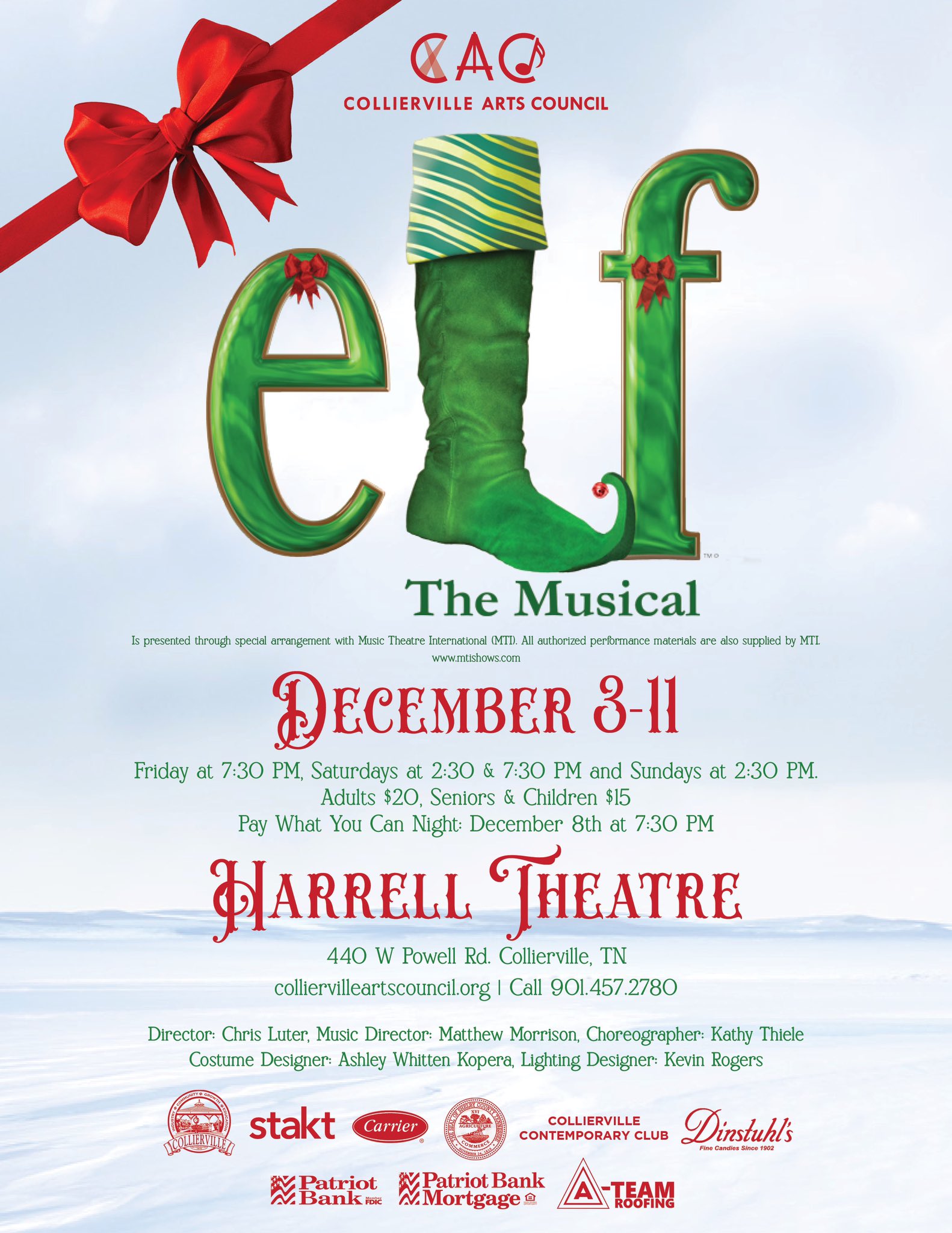 Town of Collierville on Twitter "“Elf the Musical” opens this weekend