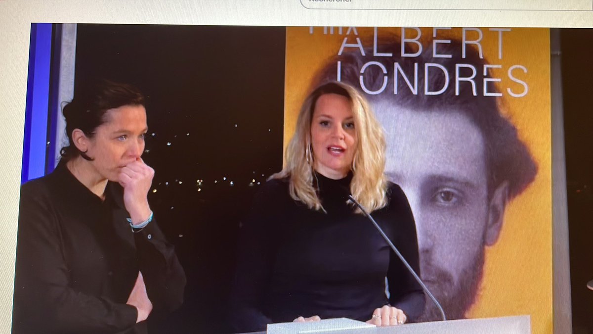 LunePresse's tweet photo. #PrixAlbertLondres de l’audiovisuel remis à #AlexandraJousset et @KBolchaK pour le film documentaire « Wagner, l’armée de l’ombre de Poutine » coproduction @France5tv @AgenceCAPA https://t.co/HSDJ8dJHVO